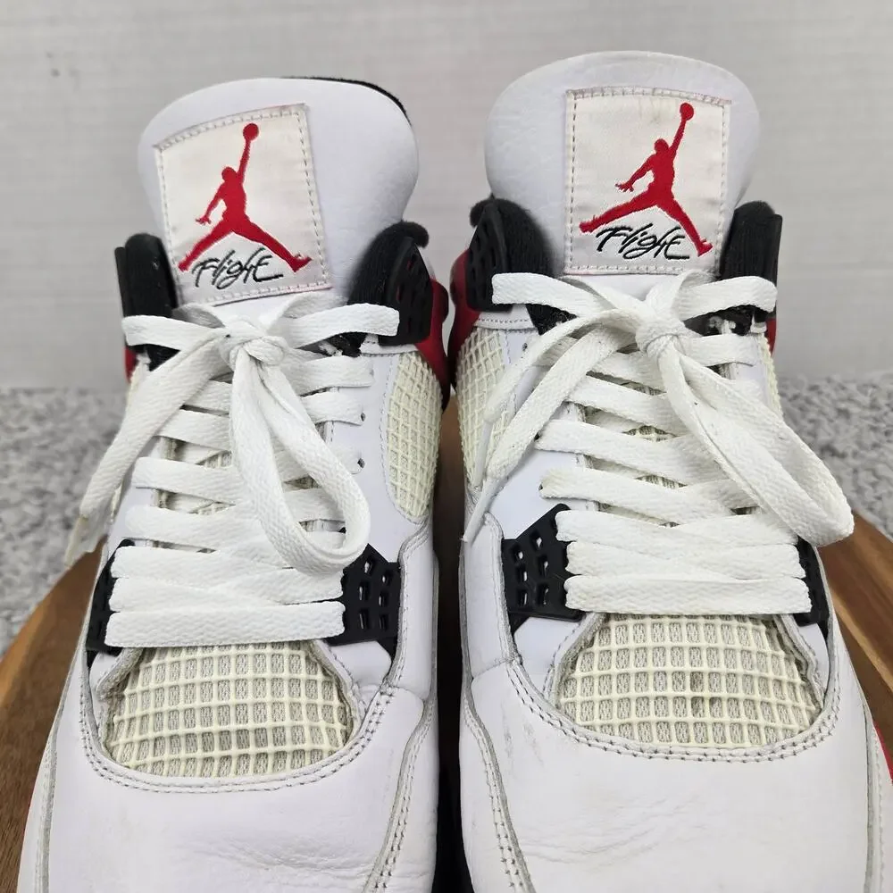 Jordan 4 Retro Red Cement Mens 12 White Red Casual Daily Sneaker DH6927-161
